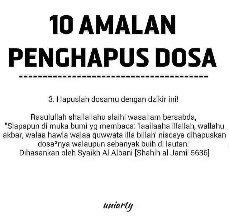 DiaraFathiya's tweet photo. 10 AMALAN PENGHAPUS DOSA✨ https://t.co/Je7XELOG6O