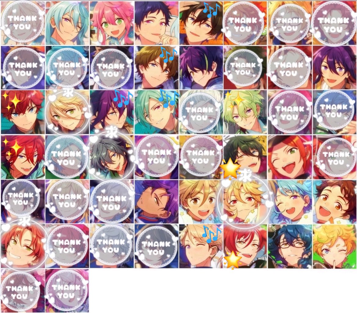 【交換譲渡】あんスタ ぱしゃっつ アルバムシリーズ TRIP

譲▶︎画像の印の無いキャラ
求▶︎レオ･ニキ･藍良･なずな

※郵送希望
※交換＞譲渡
※✨️はレオとの交換、🌟はレオ･ニキとの交換優先
※✨️･🌟の譲渡は無印同数以上含めてのみ
※リトリン一読願います

お気軽にお声掛けください🙇🏻‍♀️