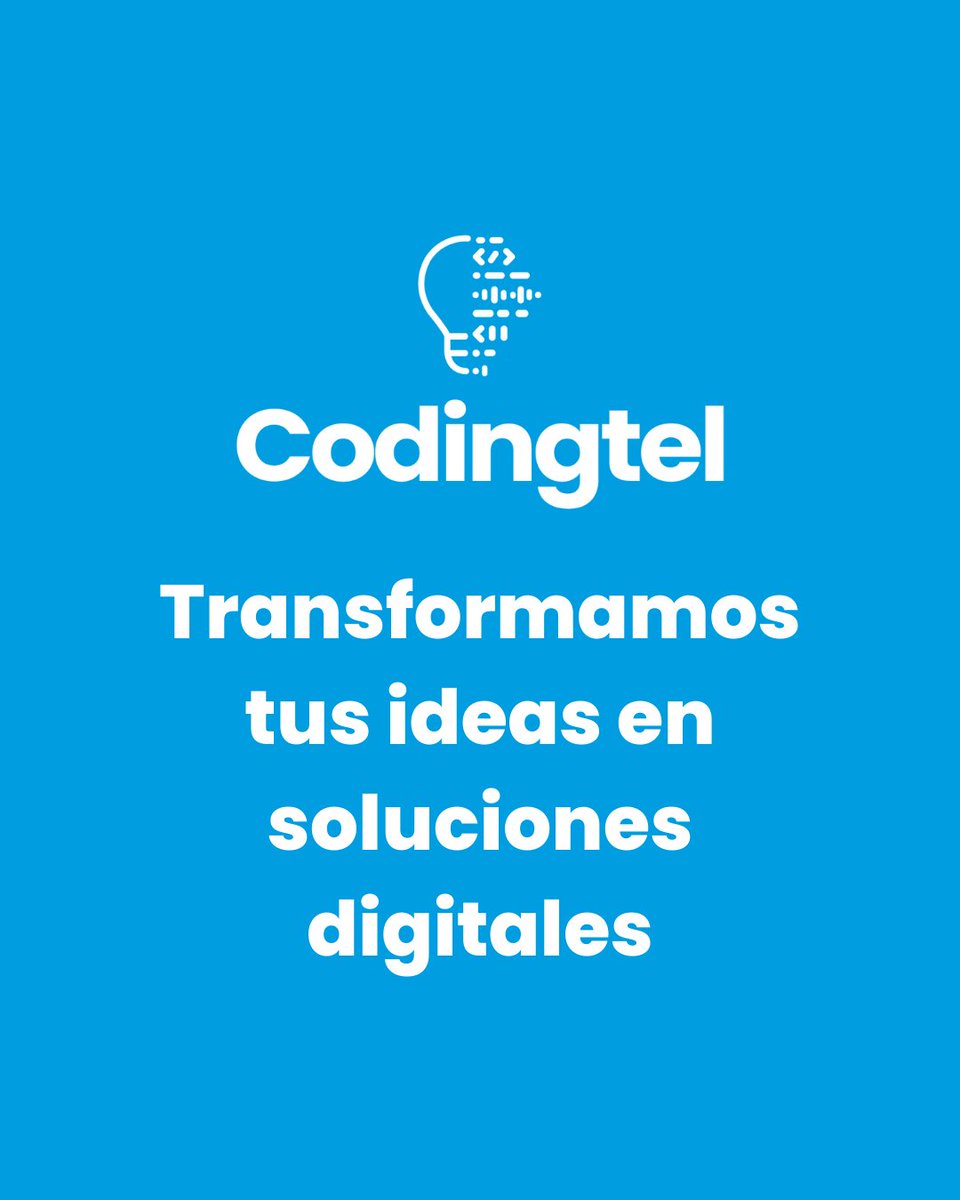 codingtel's tweet image. ¿Tienes dudas sobre cuál es la mejor opción para ti? ¡Contáctanos y te asesoramos!

#Codingtel
#desarrolloweb #estrategiasdigitales #paginasweb