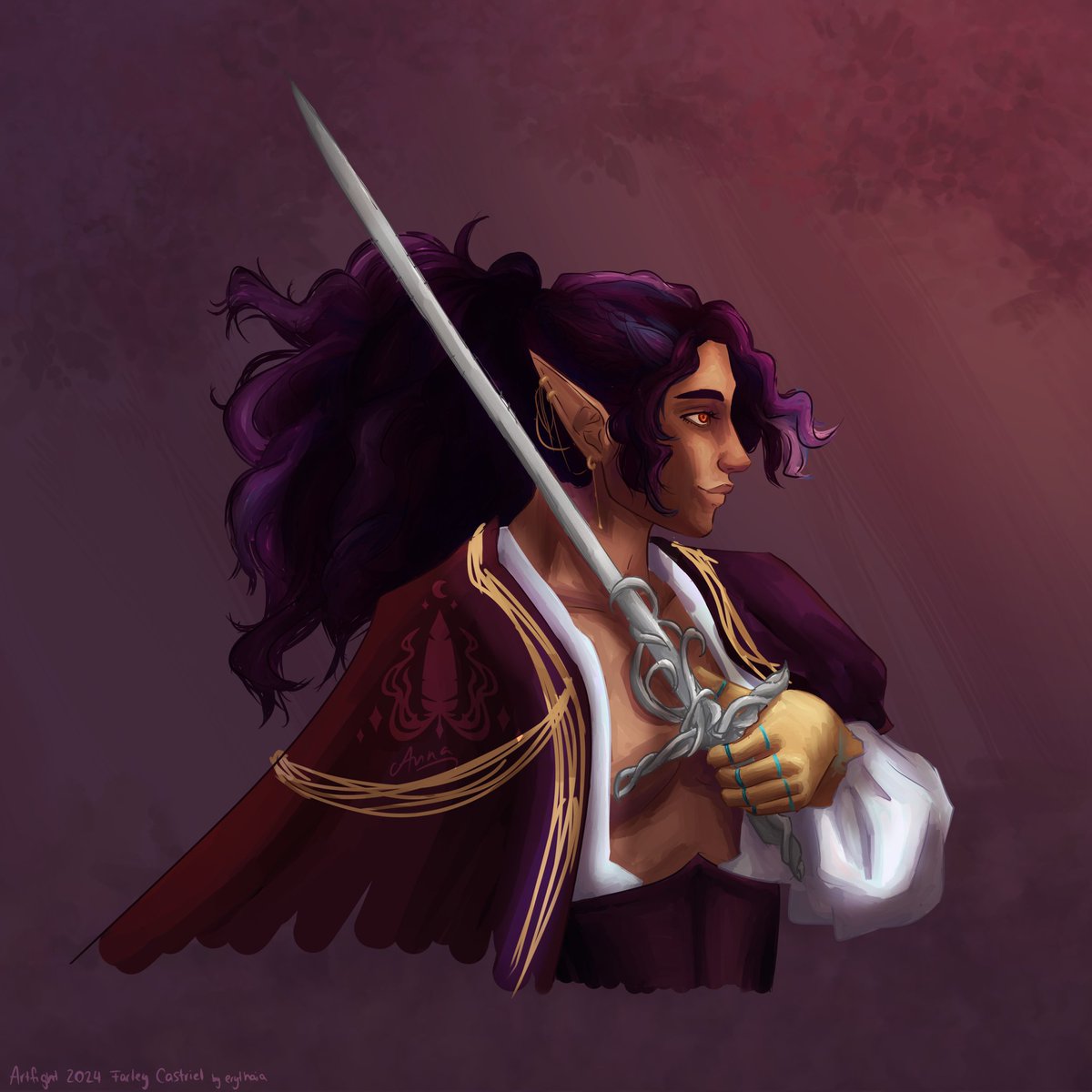 ravensbl00d's tweet image. More artfight, this time for @erythaia 

Farley reminds me a lot of Fahryn, a character in the campaign I play and I had such an itch to draw him! I really love his design!