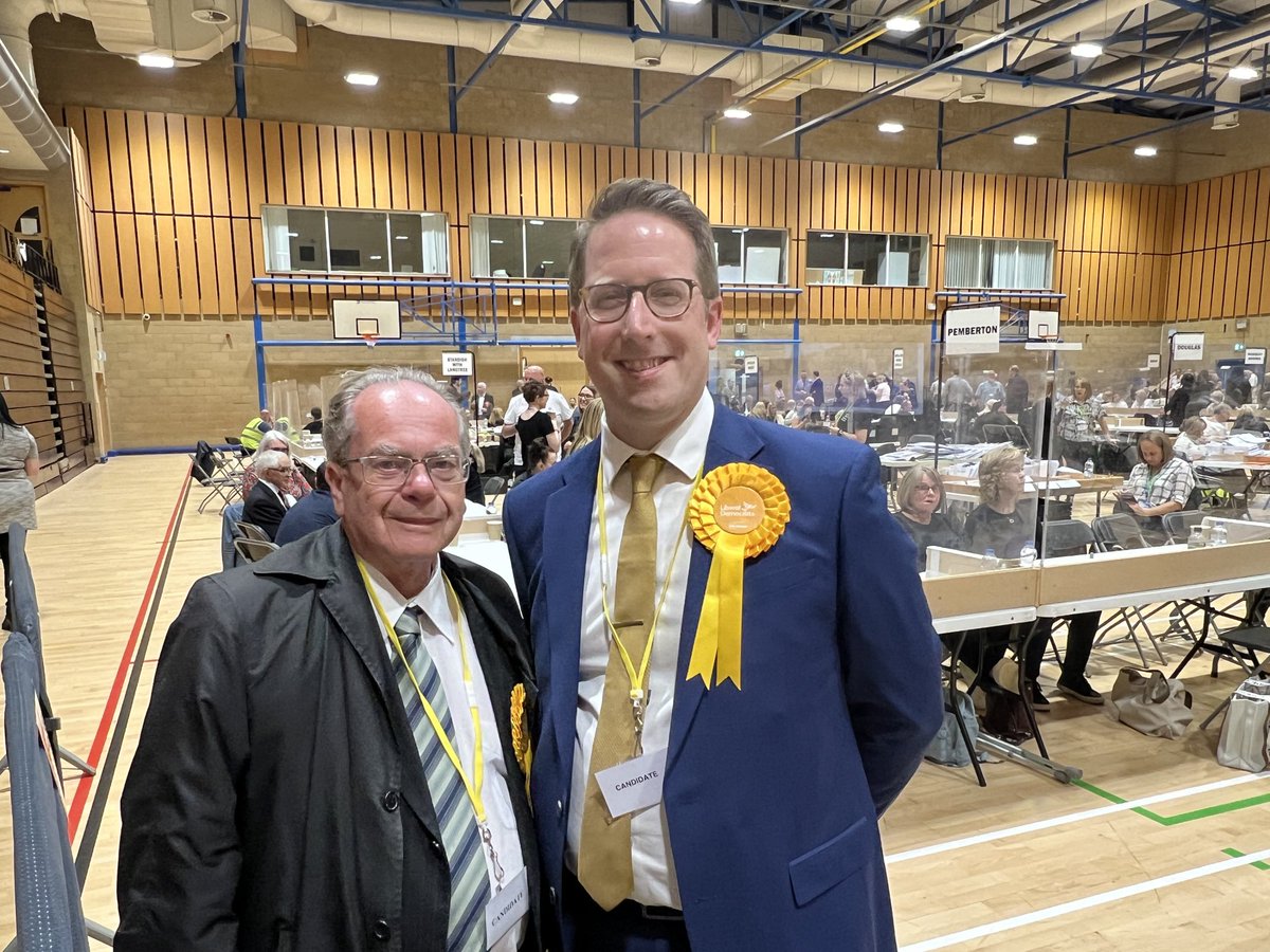 LibDems are saying Sir Ed Davey’s stunts bungee jumping, paddle boarding and open water swimming have boosted their MP count. John Skipworth (Makerfield) and Brian Crombie-Fisher (Wigan) here.