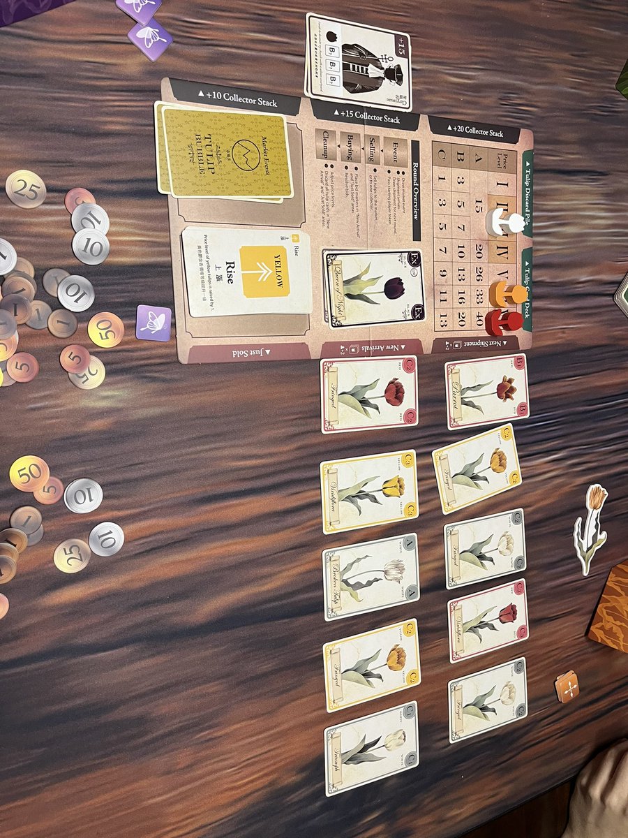 Game group on the Fourth.  First play of Tuilp Bubble.  It’s magnificent.