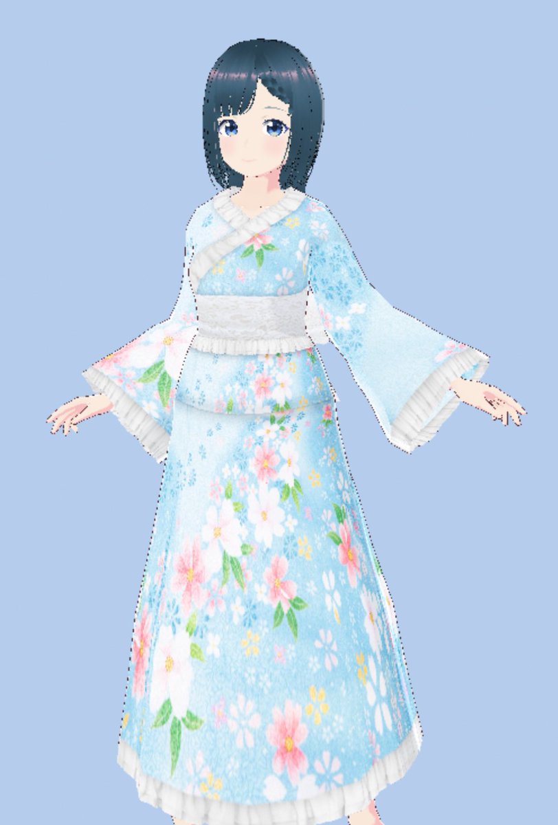 happiroid's tweet photo. #VRoid の浴衣のご紹介👘

お祭りの季節が近づいてきました！
VTuberさんや #VRoidファッション モデルさん、浴衣の季節です✨

こんな浴衣があったらいいなってリクエストお待ちしてます🌻
基本500円で販売しますよ〜👍

#vroidstudio

レースが可愛い浴衣を見る🔻
https://t.co/W01PN7dBwP https://t.co/zFuxuPzcLh