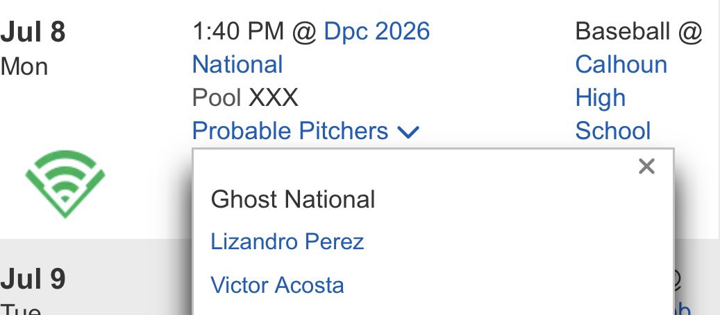 Looking forward to my start on Monday, July 8th at Calhoun High-school, Georgia in the 2024 WWBA 16u National Championship. The game is at 1:40 EDT.
