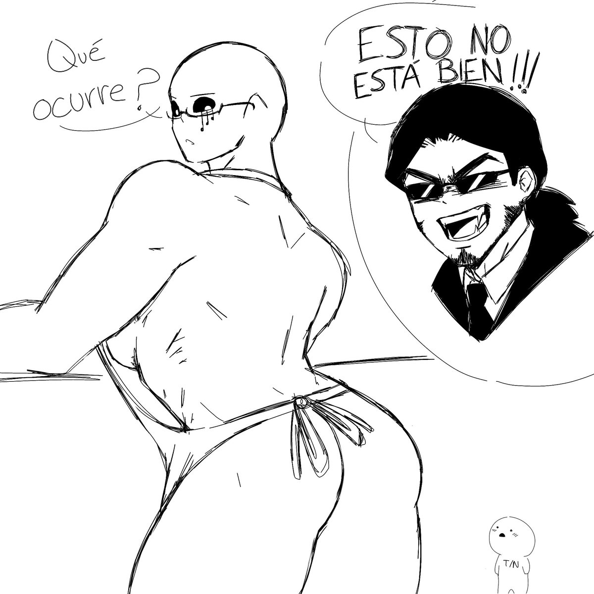 KFdraw's tweet photo. Como siempre Jigen cumpliendo las fantasias de Murik xD 
✨🩵🖤💀 https://t.co/aXVCRSh67Z
