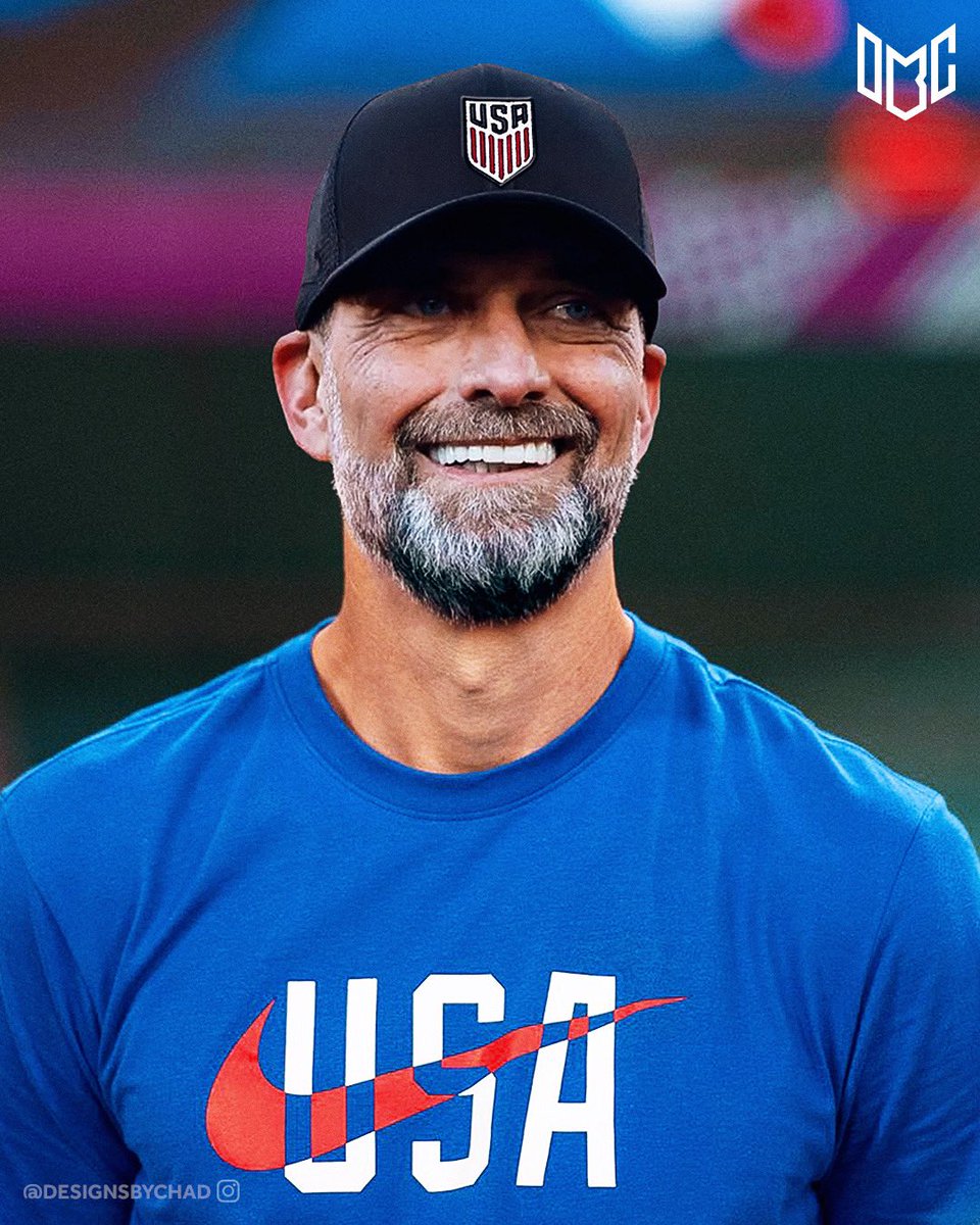 Dream BIG! 
Make it happen. @usmnt 🇺🇸 🦅⚽

First look at Jürgen Klopp <a href="/kloppo/">mk</a> in Red, White and Blue. 👀 

#JurgenKlopp #USMNT #KloppForUSA #KloppInUSA #KloppInAmerica #USA #MensSoccer #USSoccer #Soccer  #FourthOfJuly #StarsAndStripes #RedWhiteAndBlue #AmericanDream