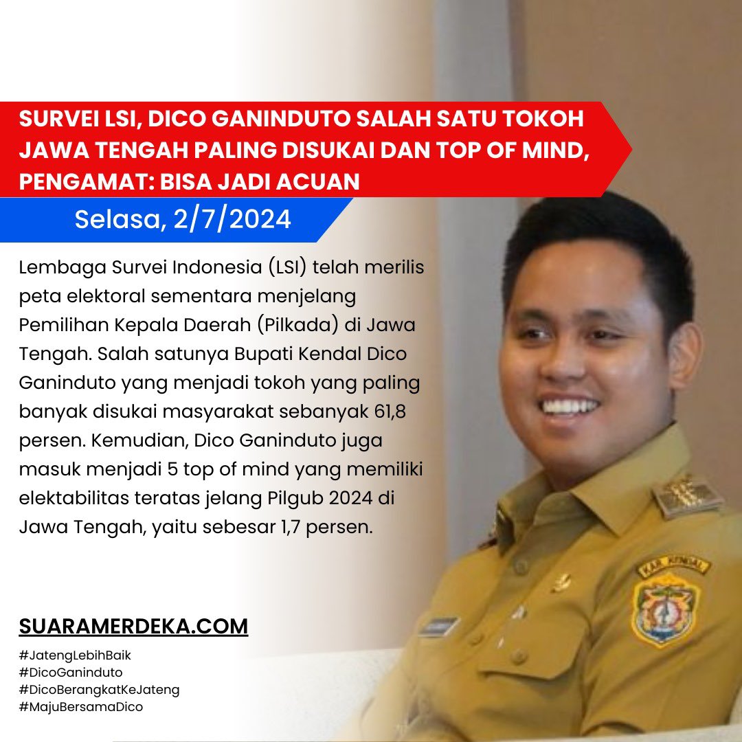 helobye1's tweet photo. mantap mas dico memang layak 

#JatengLebihBaik #DicoGaninduto
#DicoBerangkatKeJateng #MajuBersamaDico https://t.co/QMiQ3dX6ul