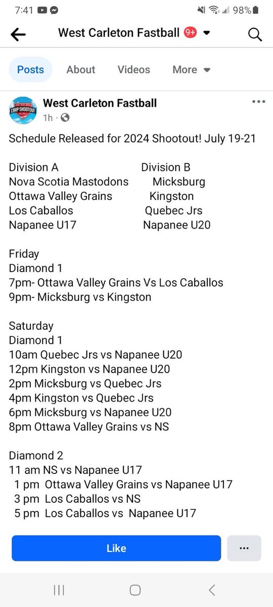 West Carleton Fastball tweet media