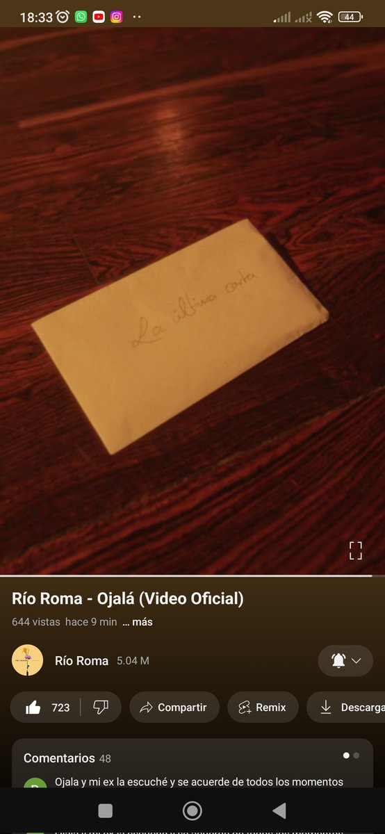 Dianita_JLRRoma's tweet photo. Un pequeño mensaje oculto al final del video #Ojalá de @RioRomamx 
¿Será el nombre de su siguente sencillo?❤️
Corran a escuchar #Ojalá ya disponible en todas las plataformas digitales  https://t.co/UROTSbvFGh https://t.co/jfciXMGsLg