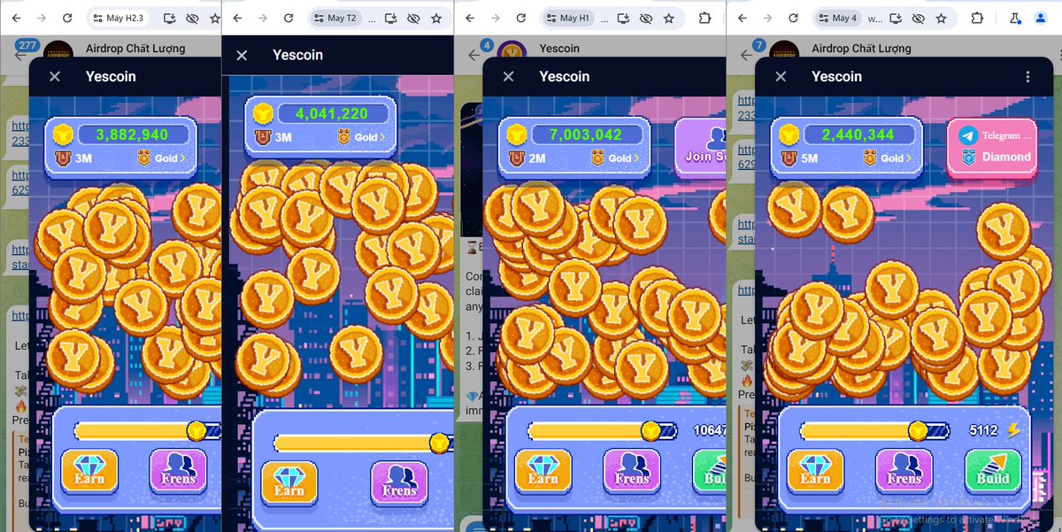 #YESCOIN 1 tuần cày được nhiêu đây, khong biết đủ tiền điện không.
t.me/theYescoin_bot…