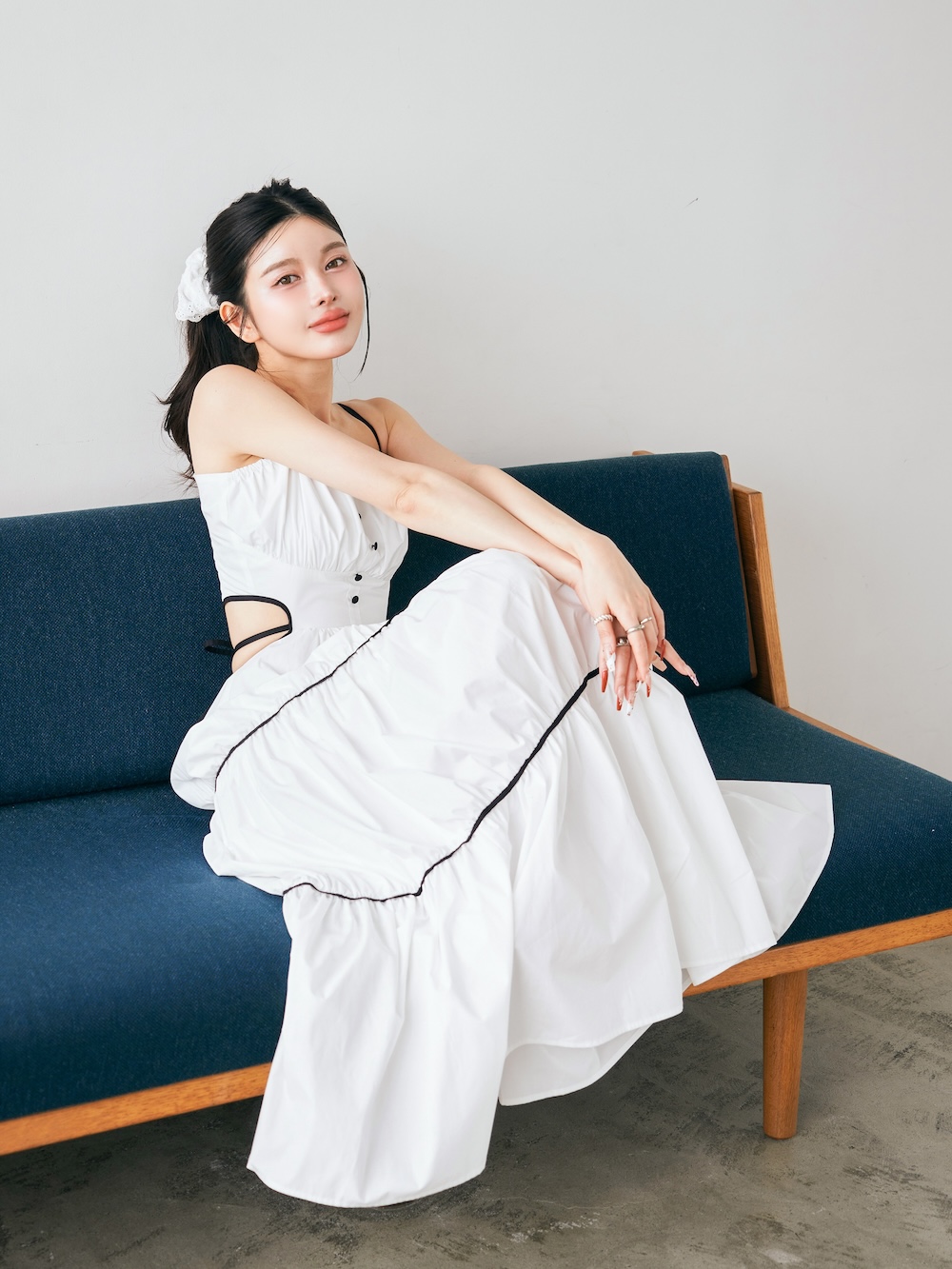 ダーリッチ darich バックオープンキャミロングワンピース ホワイト FS ダーリッチ Darich バックオープンキャミロングワンピース