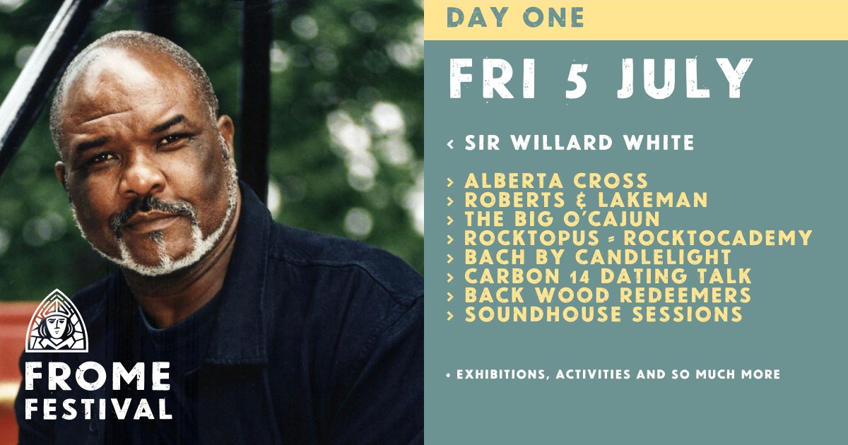 🌟DAY 1🌟
SIR WILLARD WHITE
ROCKTOPUS | ROCKTOCADEMY
CARBON 14 DATING
THE BIG O'CAJUN FEAT. JOLI BLON
ALBERTA CROSS
KATHRYN ROBERTS &amp; SEAN LAKEMAN
BACK WOOD REDEEMERS
OPEN ART TRAIL
THE CHROMATIC DIALOGUE - PART TWO: PV
#fromefestival #fromefestival2024