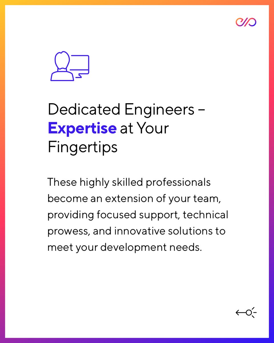 ensuesoft's tweet photo. Unlock your dev potential with our tailored, cutting-edge solutions! 🚀

1️⃣ Augmented Teams: Fill the gap cost-effectively. 
2️⃣ Dedicated Engineers: Hire specific skills on a contract/hourly basis. 
3️⃣ Managed Projects: We manage your project from end to end. 
4️⃣ Project Collaborations: Collaborate with us for exceptional results.
Partner with us today! 🌟
#ITServices #AugmentedTeams #DedicatedEngineers #ManagedProjects #ProjectCollaborations #TechSolutions
