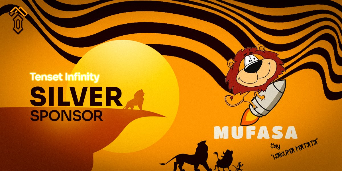 Redacted_TenseT's tweet image. Tenset Infinity ♾ is back with 73rd airdrop and SILVER sponsor @MufasaOnBase 🎁

New memecoin on @4catamoto launching today on Uniswap, inspired by Lion King and featuring charity donations 🦁

Stake #10SET to receive $MUFASA + other tokens! 🎉

Details: tenset.io/en/news/silver…