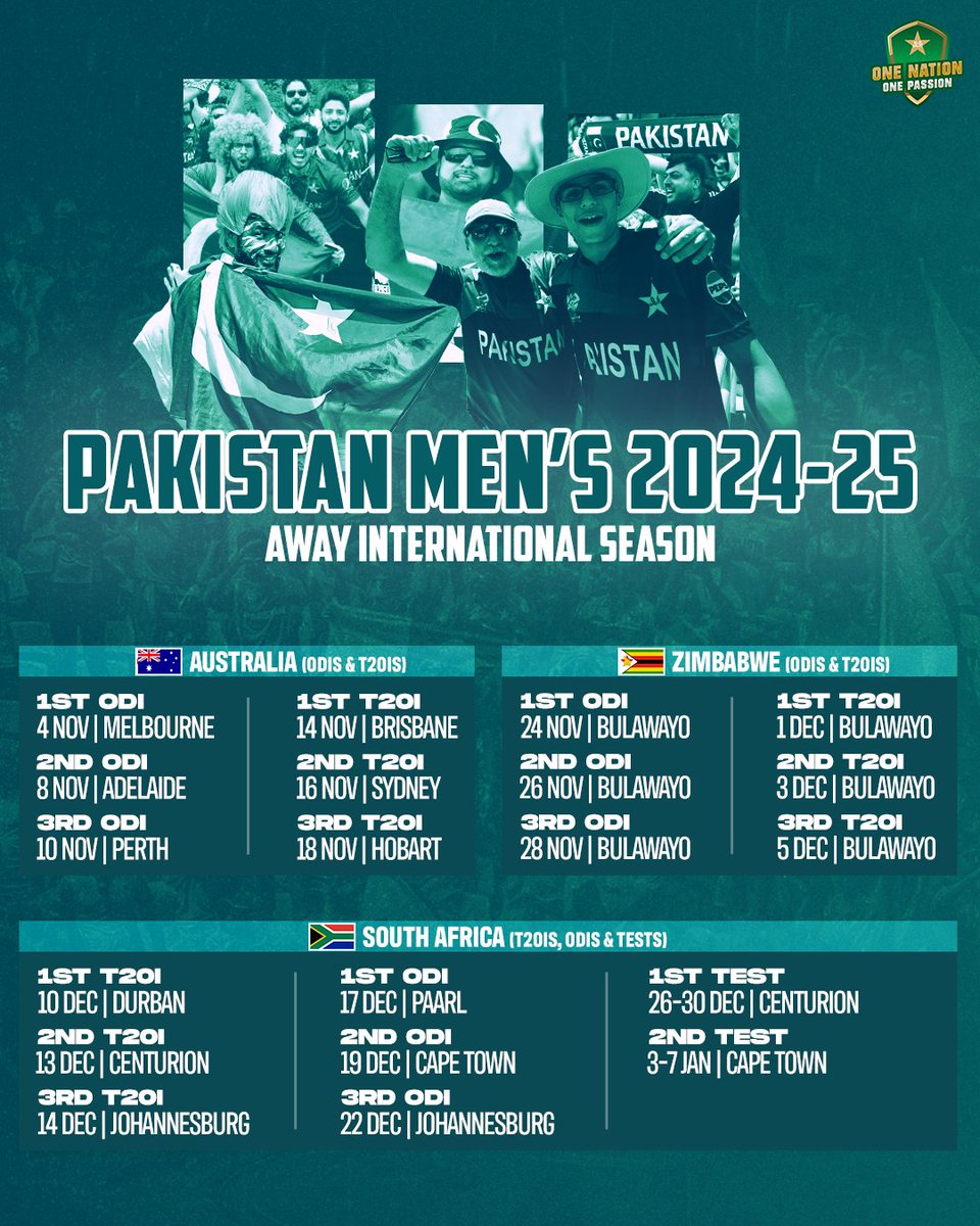 PCB unveils details of 2024-25 home international season

Details here ➡️ pcb.com.pk/press-release-…