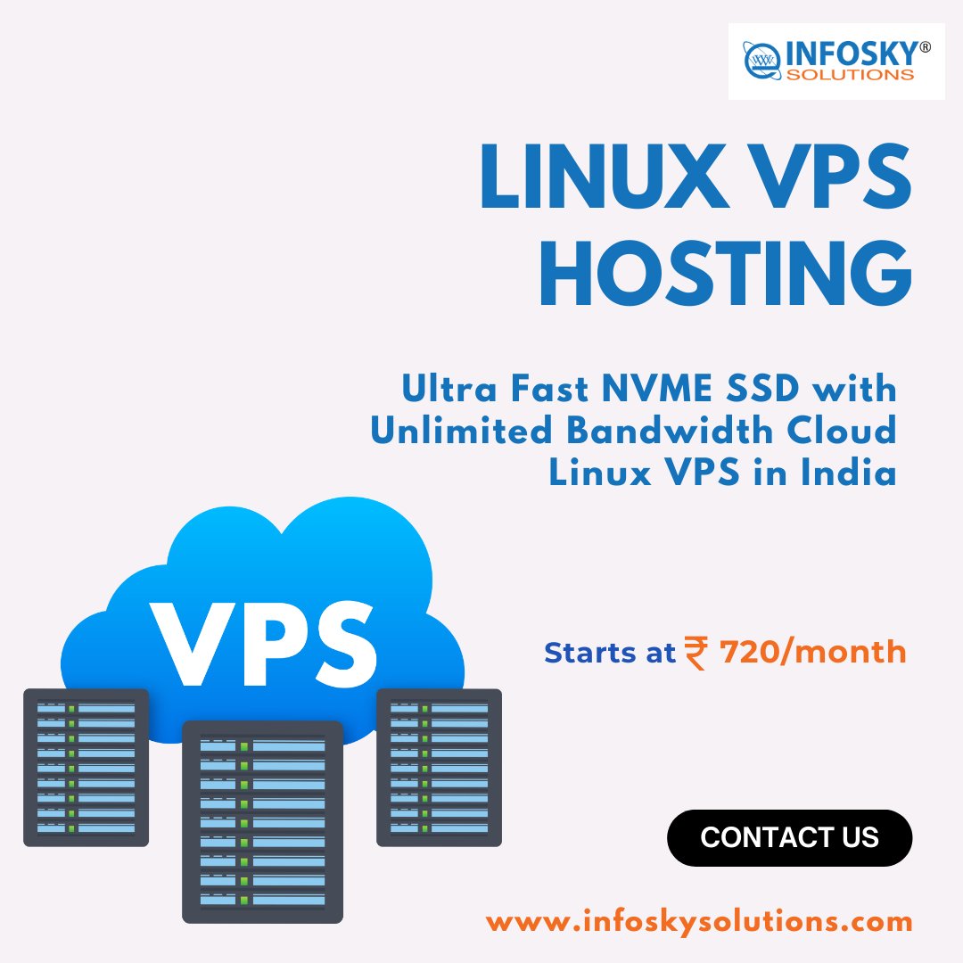 infoskysolution's tweet image. Linux VPS Hosting!
Our VPS Hosting Plan is designed with a high-configuration server.
Learn more: infoskysolutions.com/linux-vps-host…
#vpshosting #hosting #linuxvpshosting #infoskysolutions