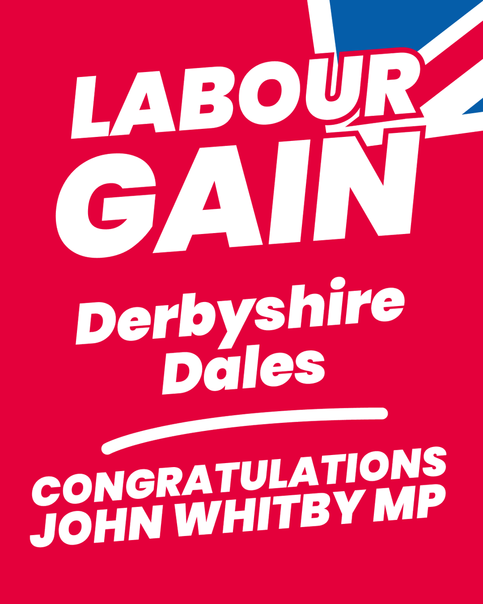 UKLabour's tweet photo. Labour GAIN Derbyshire Dales from the Conservatives 🌹 https://t.co/KvpfGVszi9
