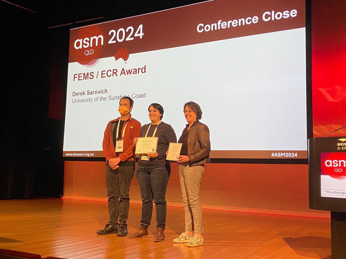 Congratulations to our two winners of the  <a href="/FEMSmicro/">FEMS</a>  and <a href="/AUSSOCMIC/">ASM</a>  sponsored ECR Awards at #ASM2024, Kenya Fernandes and Ritika Kar Bahal. Fantastic presentations and excellent research, well done!