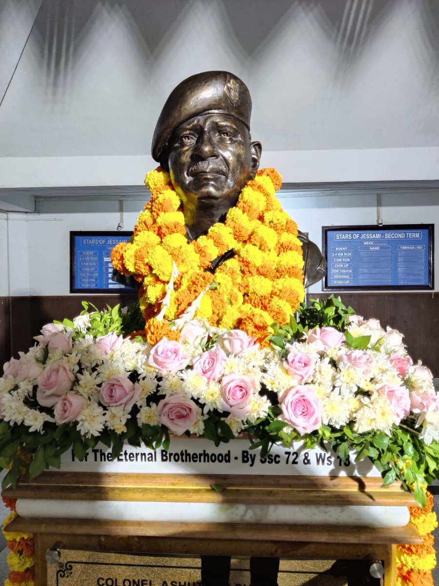 megirish2001's tweet photo. #Motivation is Bravehearts bust given pride of place in the Academy where he was taught all about Naam, Namak, Nishaan..... 🫡🇮🇳

For it to be inaugurated by brother  officers in OTA Chennai on the Blessed Birthday of Amar Veer Col Ashutosh Sharma SM *** a thrice awarded for gallantry Commanding Officer who always led from the front and sacrificed his all for our nation... is doubly special 🙏

Happy Birthday Hero. We know our #FreedomIsNotFree 🇮🇳
