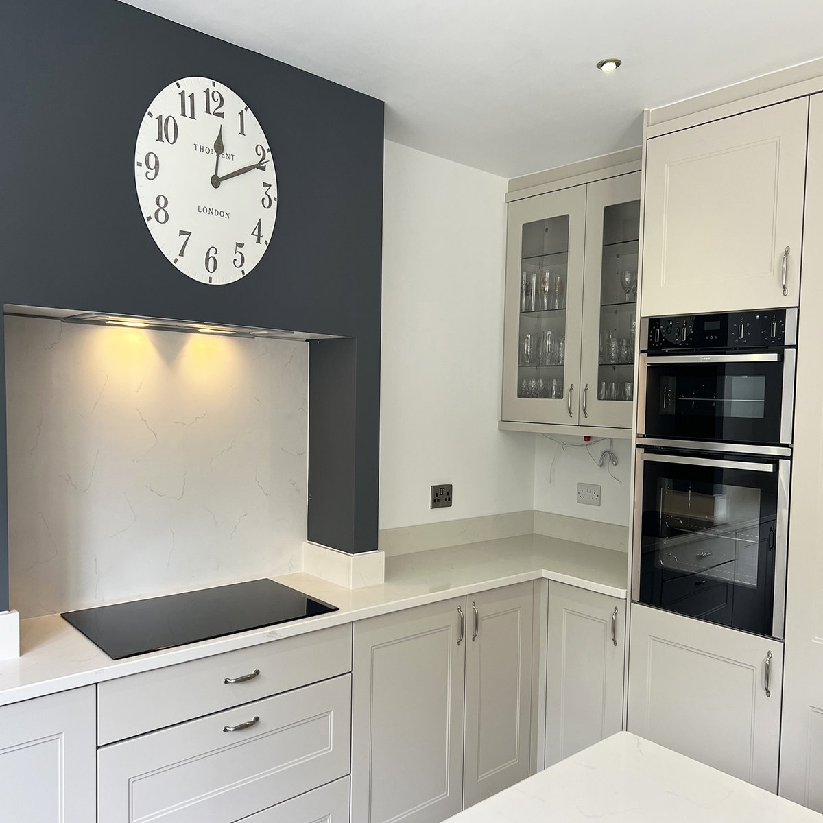 BasicallyTrade's tweet photo. We recently supplied a large kitchen and utility  in EGGER U702 Cashmere and U604 Reed Green, which had 31no BLUM Legrabox drawers, most of which were internal.  I think, so far, that's a record number of drawers in a kitchen! #bespokekitchen #kitchendrawers #organisedkitchen https://t.co/U2l8HTy1f8