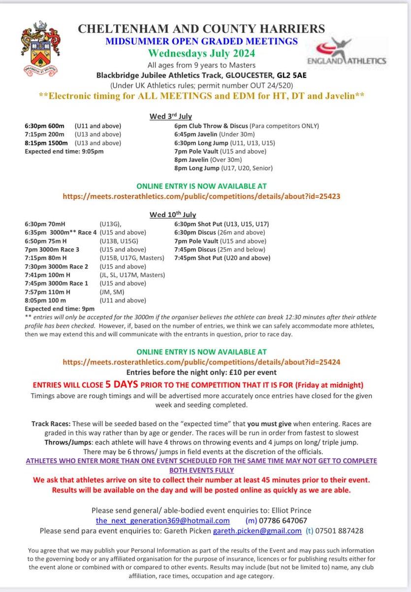 Thank you to everyone who attended this hears first Midsummer open entries for fixture two close today so get entering Asap to ensure you don’t miss out!