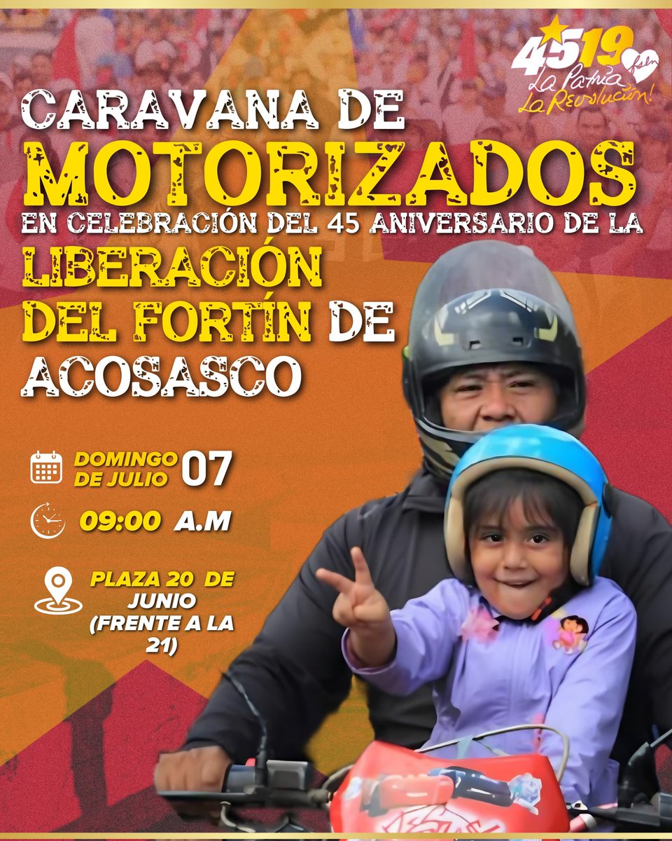 🚨 Todos y todas ✊  🏃🏻‍♀️🏃🏻🚲🛵🚌🚗 participamos en la conmemoración a nuestros héroes y mártires de julio victorioso en el 45 Aniversario de la Liberación del Fortin de Acosasco en nuestra hermosa ciudad de León #4519LaPatriaLaRevolucion  #TodosJuntosAl4519