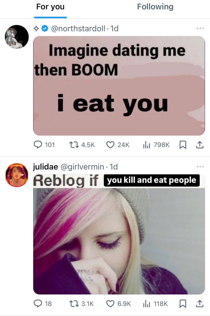 my timeline weird as hell