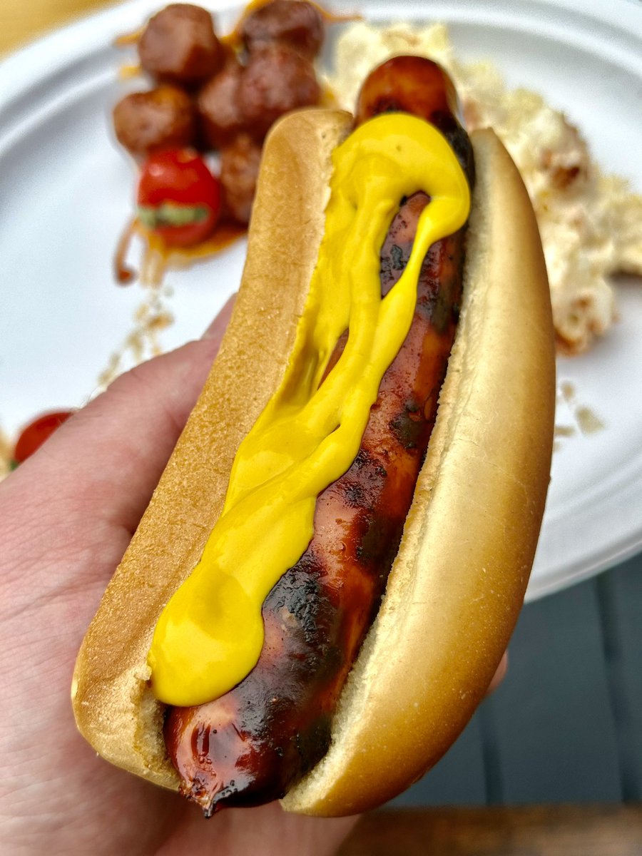 Thick dog with some horseradish mustard 🇺🇸