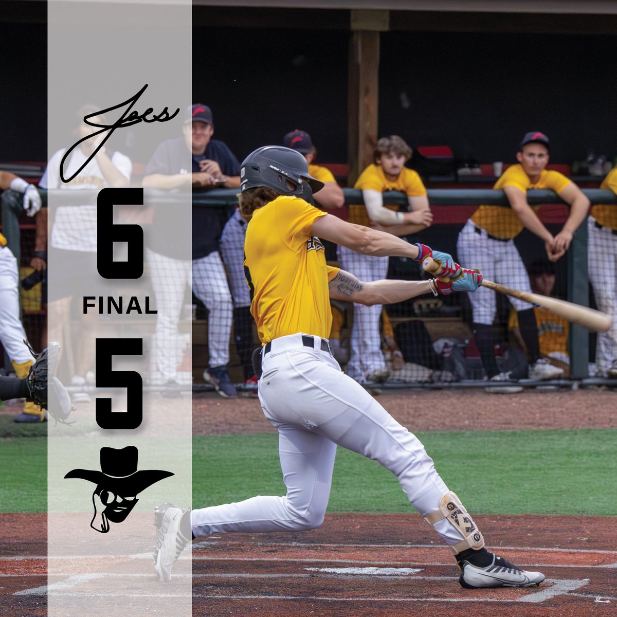 JOES WINNNNNN!!!!!

The Joes sweep the Scouts in walk off fashion. A great crowd tonight as we celebrated the 4th of July. See everyone tomorrow as the Joes start a new series against the Monarchs. #GoJoes #NotYourAverageJoes