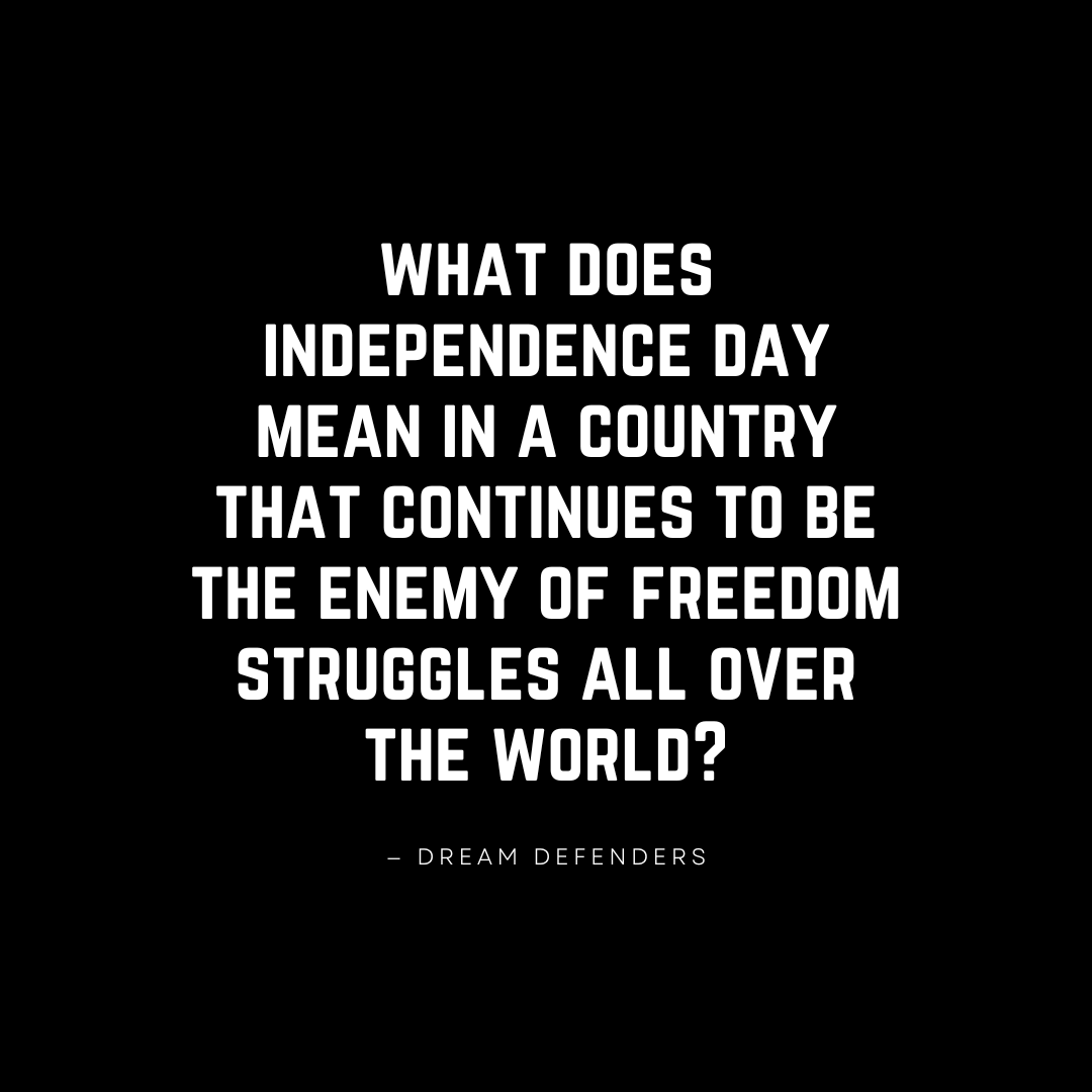 davidbfdean's tweet photo. An important question posed today by @Dreamdefenders https://t.co/RfbkRn57kN
