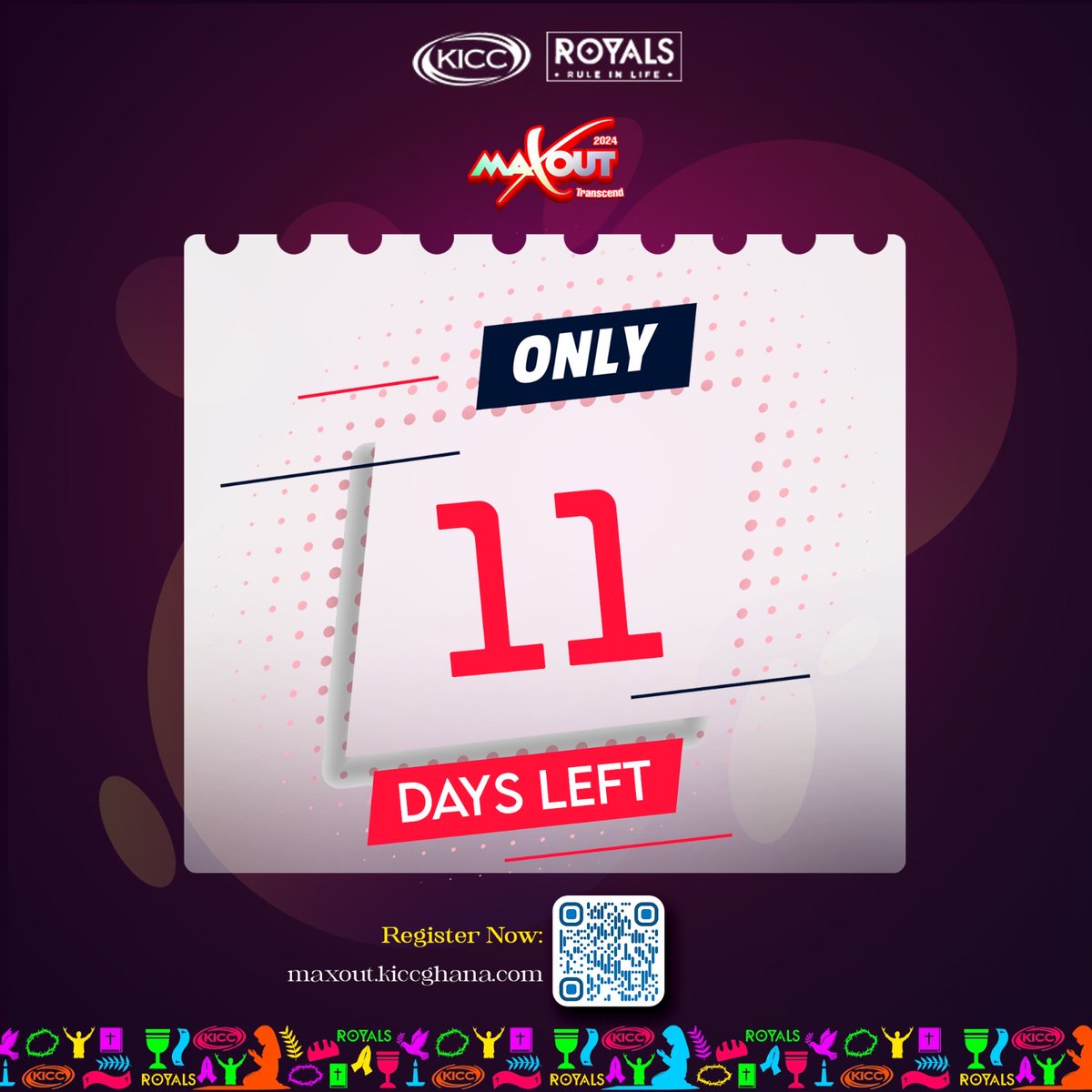kiccghana's tweet photo. 11 days to go! ⏰ 
Get ready for a transformative experience at MaxOut2024. Keep following for daily inspiration and updates! 📲 Secure your spot: https://t.co/ULtwu0a6Bn #MaxOut2024 #11DaysToGo https://t.co/d7kVSrUWkT