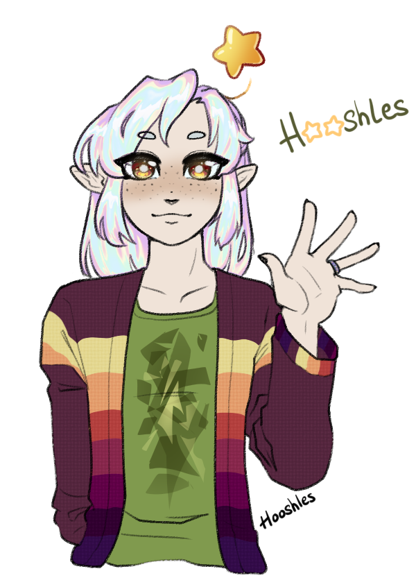 The_Hooshles's tweet photo. Constantly redesigning Hooshles until they're perfect, so here's another version I've been playing with!!
I've always wanted them to have holographic hair, so instead of just the rainbow shine I usually do, I tried actually doing all of the hair holo! https://t.co/frWS6ecD5t