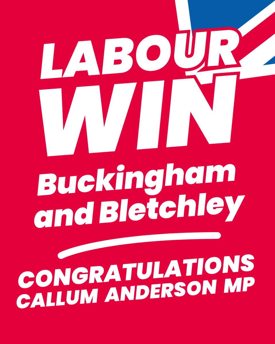 Labour WIN Buckingham and Bletchley 🌹