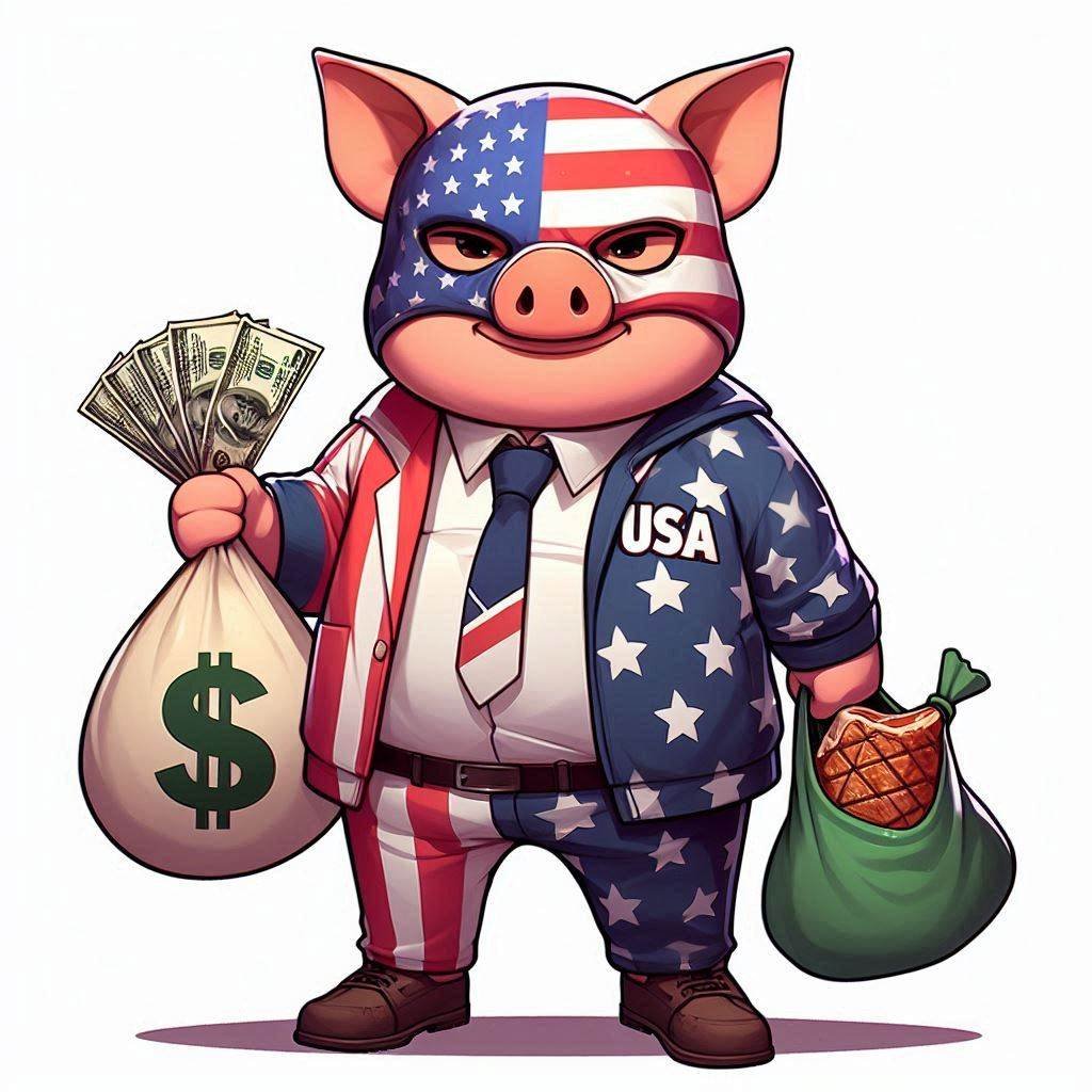 proudpigada's tweet photo. Im just a simple PROUDPIG , i love MURICA , my money and my steak 🇺🇸🥩🐗 $PPIG https://t.co/ec6PH2KeCw