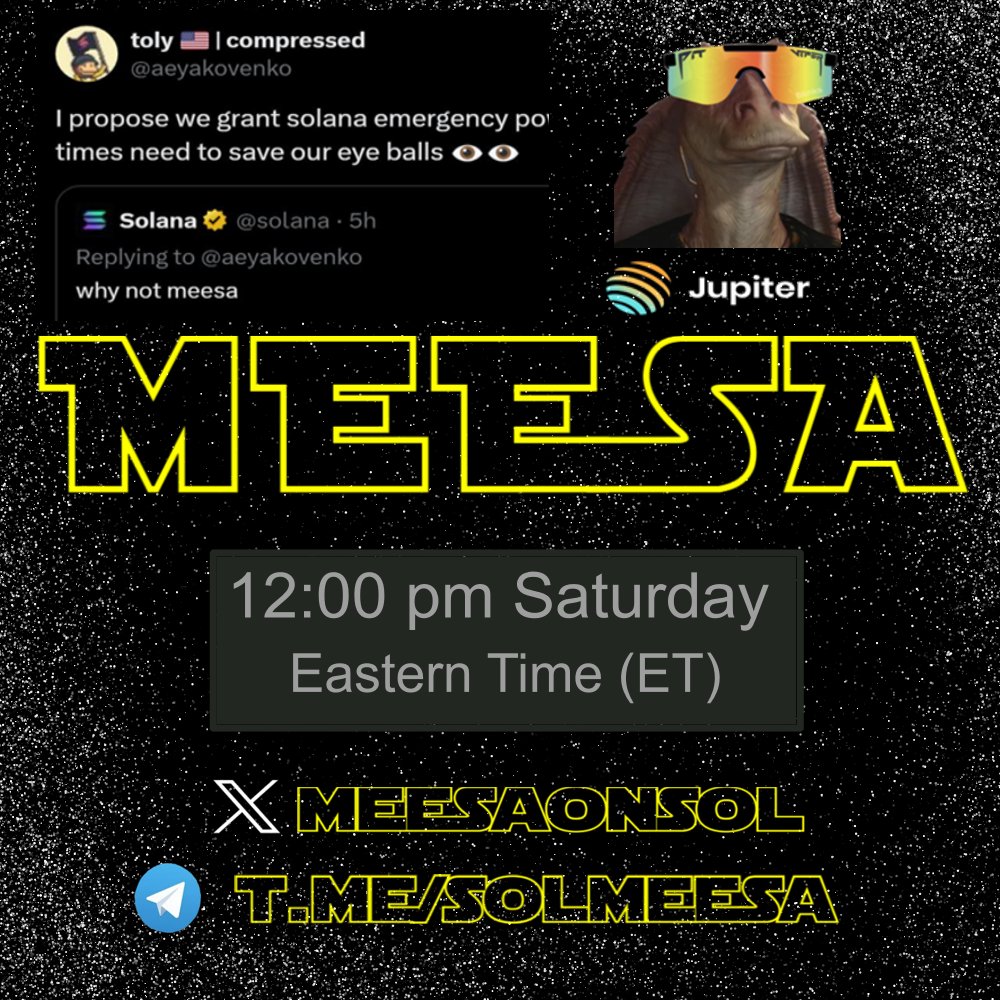 KimoCryptoBTC's tweet photo. @JakeGagain Happy 4th of July!

Make sure to come check out our spaces on Saturday!

$MEESA is gearing up for a HUGE marketing push!

#WHYNOTMEESA <<<<Solana tweeted this on Toly post. 

@meesaonsol https://t.co/PS9tbgDfet