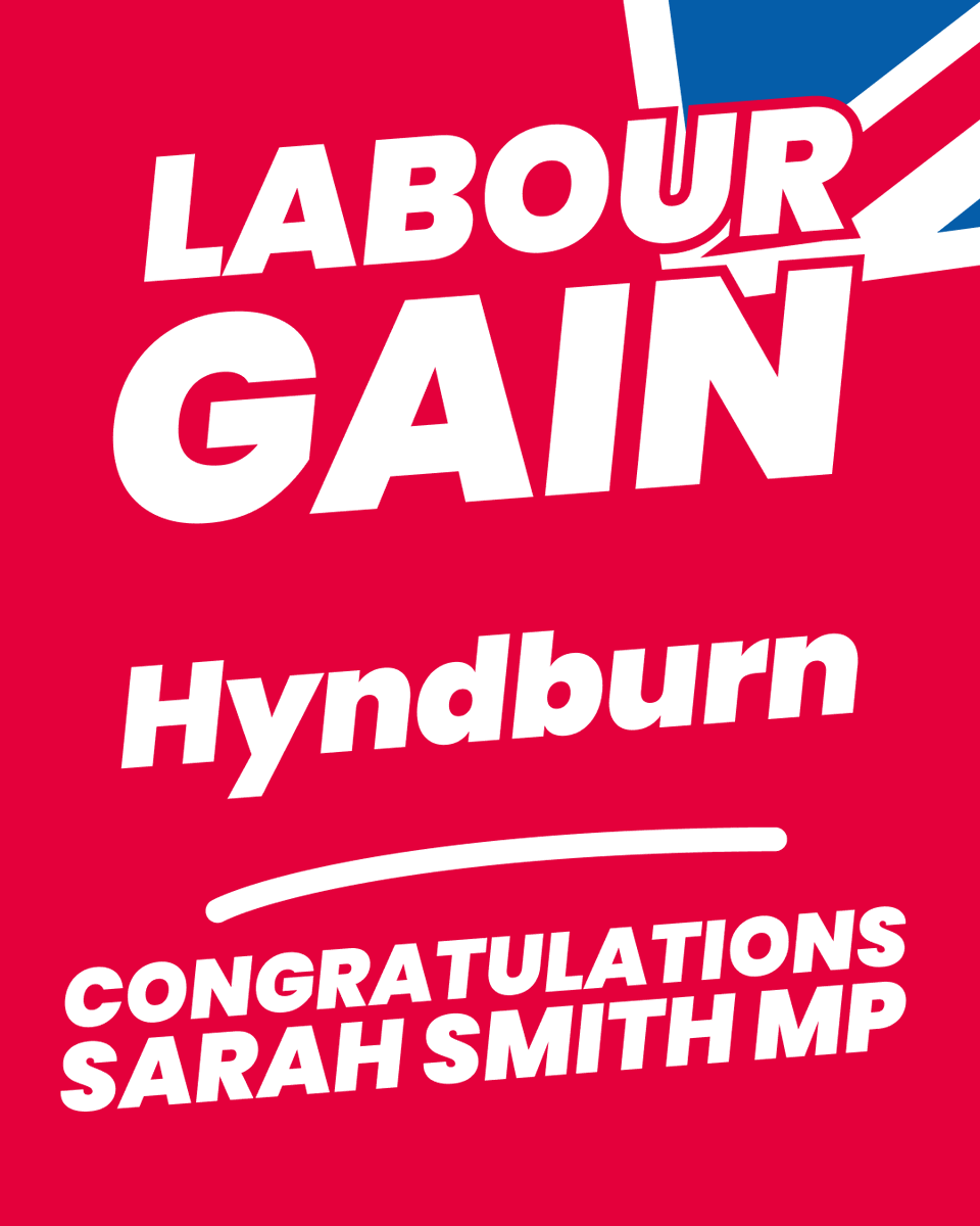 Labour GAIN Hyndburn from the Conservatives 🌹