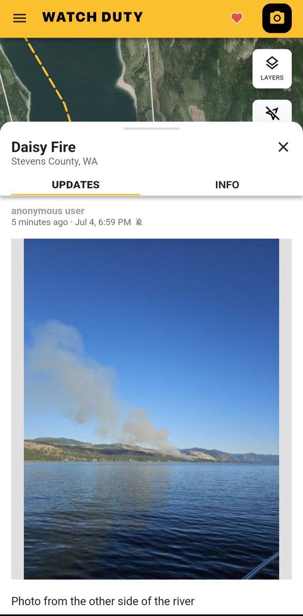 EWFIREANDHAZARD's tweet photo. 🔥 DAISY FIRE UPDATE
🟥 EVACUATION ORDERS IN EFFECT

Start Date: 7/4/24 
Incident # WAWFS-1434
County: STEVENS
Location: DAISY MINE ROAD
Lat/Lon: 48.349533, -118.162336
Status: ACTIVE 

Information Source: 
WildCAD-E
WATCH DUTY

#DaisyFire https://t.co/lE5klGDOQB