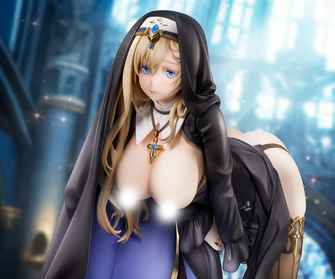 神奈月昇氏が描くシスター「オリヴィア」をネイティブが1/5スケールで立体化!『あんたもオリヴィア様の聖水を貰いに来たのかい?』秘密裏に行われる深夜の儀式。彼女の身と心を挺したお祈りを、皆様にもお届けいたします。日本: 