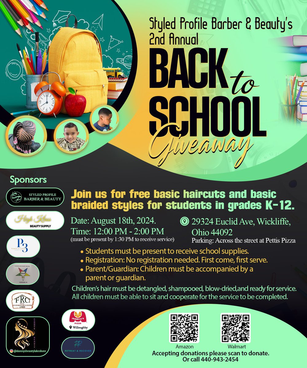 CofieldJaime's tweet photo. Please come out to support the kids. Use the QR codes of ur able to donate. If u need school supplies please stop by so we can help out https://t.co/weVG00P2Le