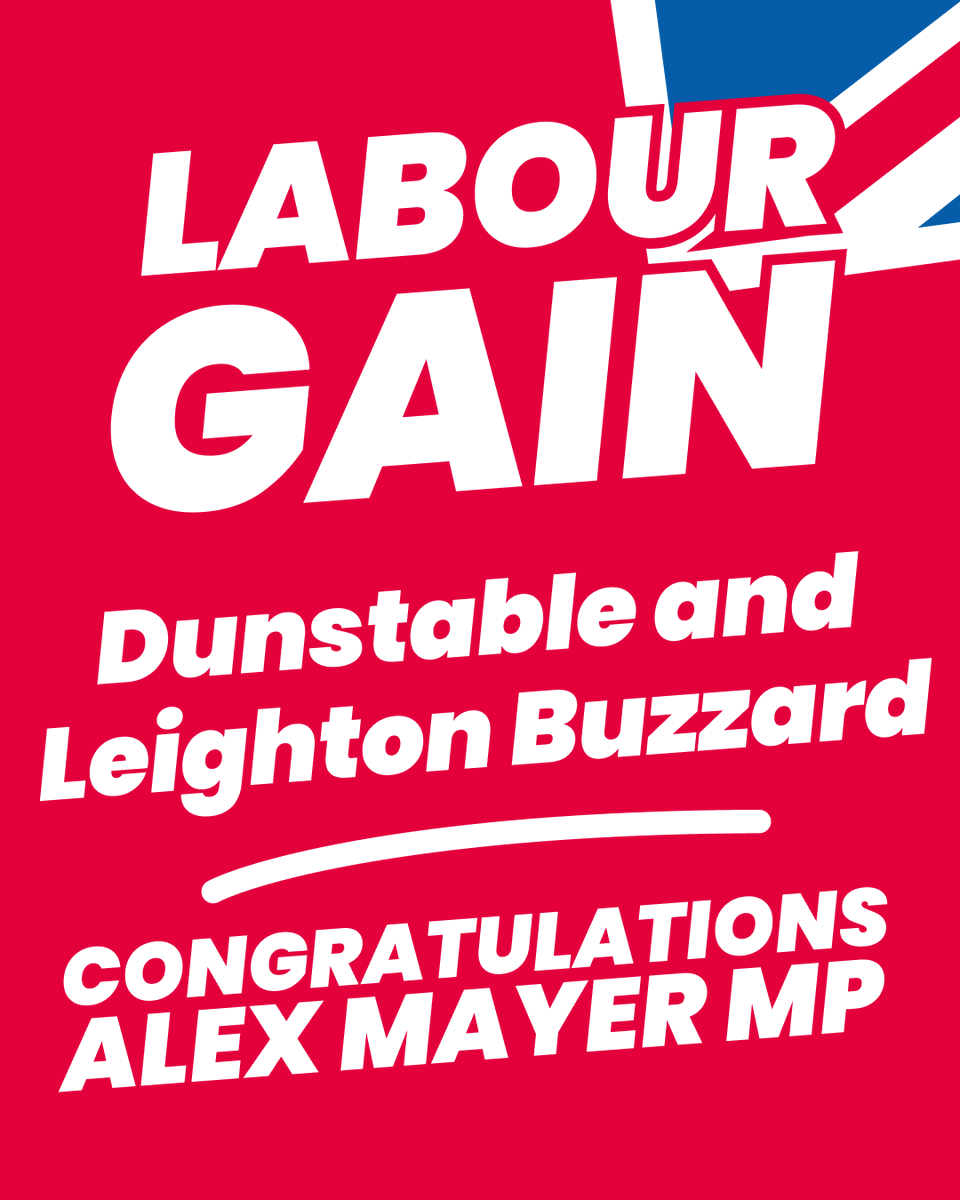 Labour GAIN Dunstable and Leighton Buzzard from the Conservatives 🌹
