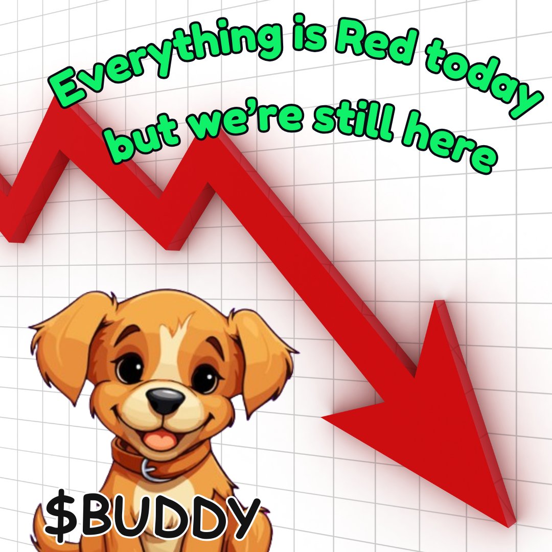 buddytokensol's tweet photo. Everything is Red today but we're still here . You can't fade us #memecoinsol #buddyfam https://t.co/Dd14cxS2ew