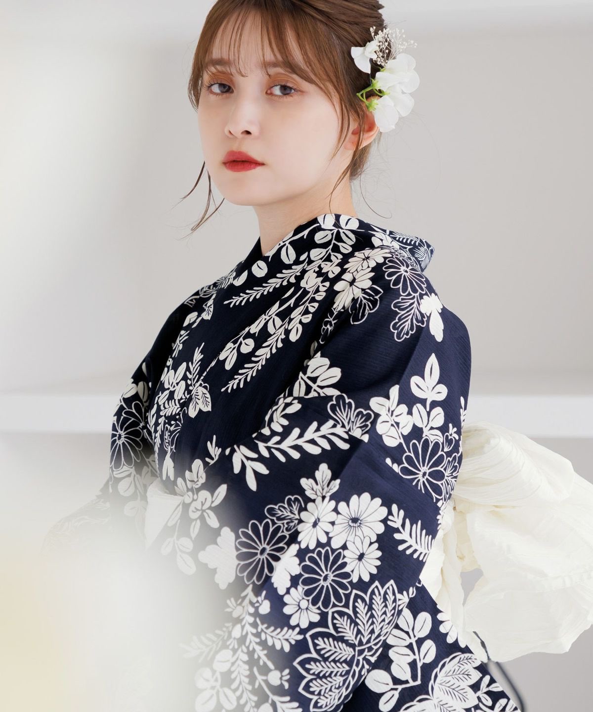 Dita 浴衣 泡沫の古典菊 2024 浴衣5点セット(ゆかた・帯・下駄