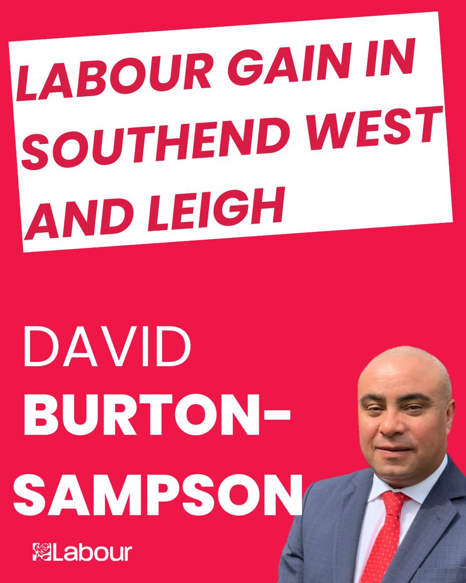 Essex Labour Group (@essexlabour) on Twitter photo Another Labour gain in Southend! Congratulations <a href="/DavidBSampson/">David Burton-Sampson MP</a> ! Another Labour gain in Southend! Congratulations <a href="/DavidBSampson/">David Burton-Sampson MP</a> !