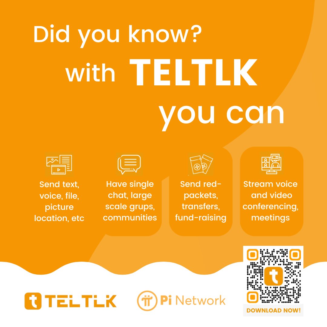 teltlkteam's tweet photo. Teltlk is your best solution for a decentralised IM app. Get to know more of our features:
#web3 #pinetwork #pipayment #pioneers #imapp https://t.co/52MY1nhkTF