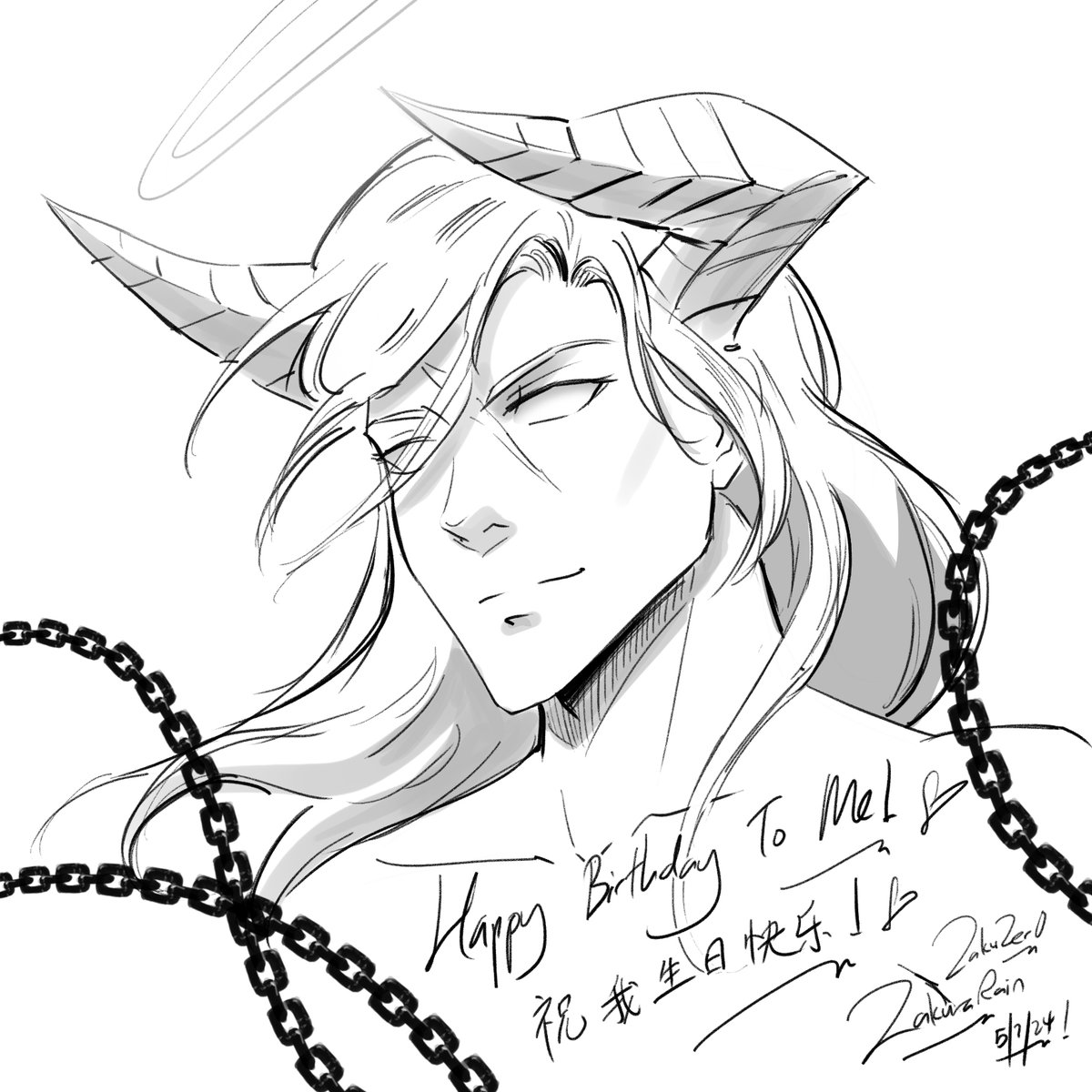 Happy Birthday To Me!!! 🎂🎉✨
祝我生日快乐！！！🎂🎉✨

A little doodle to celebrate 💕💕💕