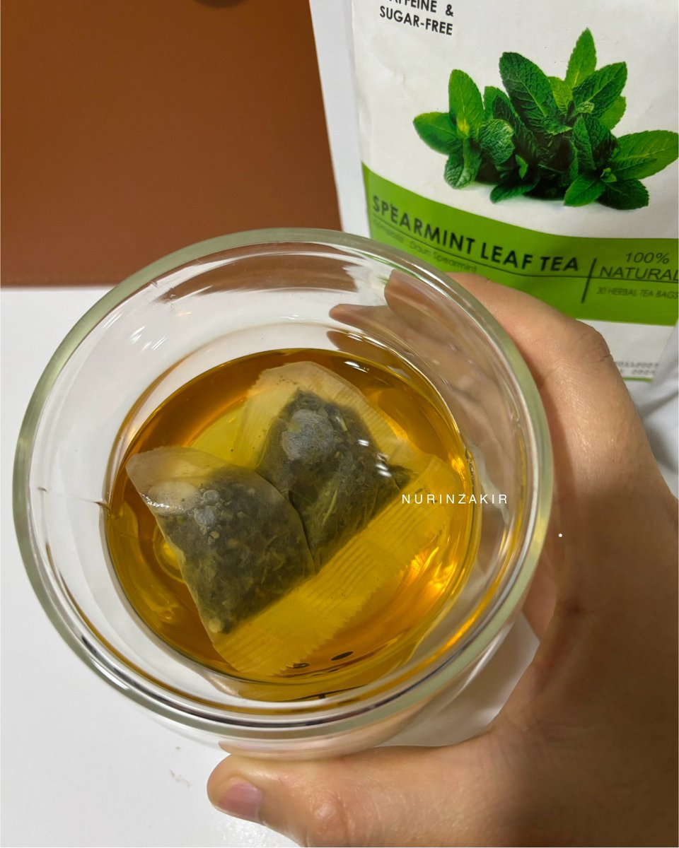 nurinzakir1's tweet photo. Girls, please drink spearmint tea! 

I've been drinking it for a month now, and yes ada kesan!! 💗 https://t.co/gMrIiSD12q