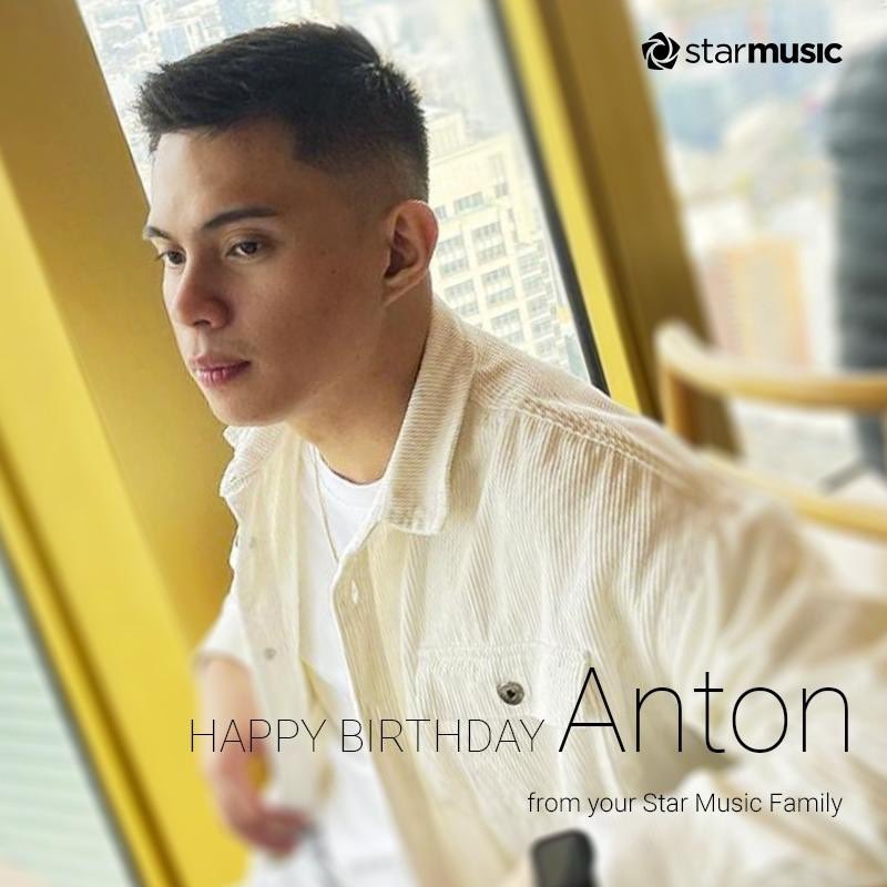 StarMusicPH's tweet photo. Happiest birthday, Anton! ๐ฅณ Kasama kami sa #BILANG ng taong nagmamahal at sumusuporta sayo! ๐
๐ Stream the latest EP featuring Anton here:
https://t.co/FyEpRkdmqO
#SayItClearSayItLoud #Anton #StarMusicPH https://t.co/zCbK5eyGS1