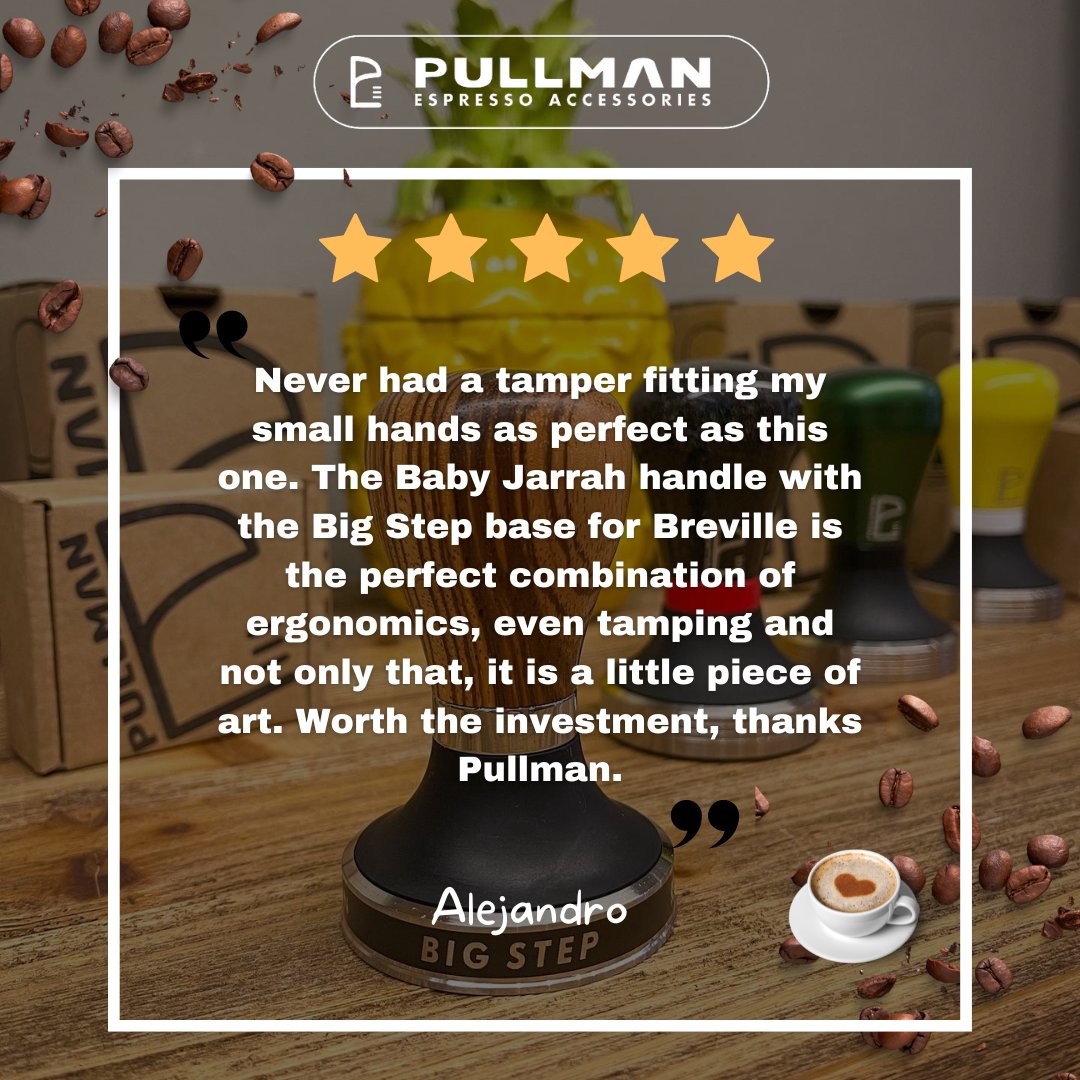 pullmanespresso's tweet image. Hear from Client, a professional barista, about why he loves using Pullman tampers for his espresso creations. ☕ 

 #CustomerTestimonial #BaristaApproved #PullmanEspresso