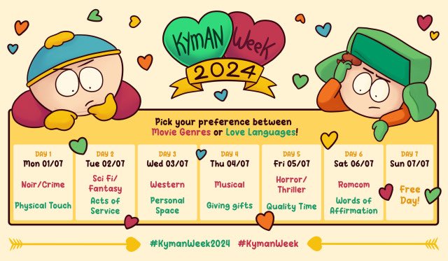 bonbon_cartoon's tweet photo. Kymanweek:Day 4 giving gifts
#kymanweek2024 #kymanweek #kyman #southpar #southparkcartman #EricCartman #southparkkyle #KyleBroflovski #fanart #art #myart #background #ship https://t.co/VOhbfIgkck