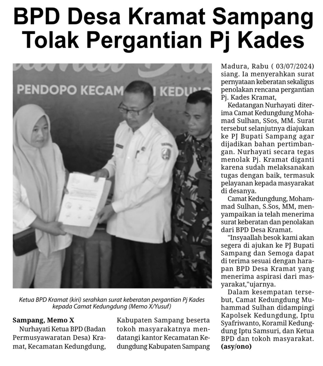 BangUcup88News's tweet photo. #Sampang #Kedungdung #Kramat @kemendespdtt @kemendagri @Kemendagri_RI @LaporKemendagri @ItjenKemendagri https://t.co/ZIsWsmedhw